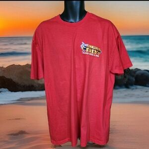 Hammerhead Freds Mens XL Red Tshirt I Got Hammered At Freds Panama City Beach